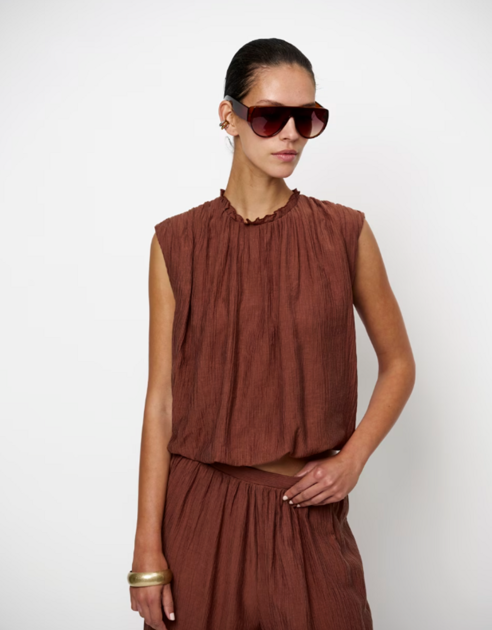 Dante 6 Este Balloon Top Coconut Brown