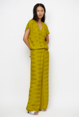Dante 6 Vikli Pleated V-Neck Top Solar Lime