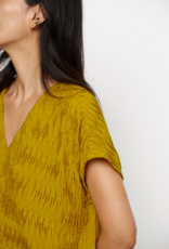 Dante 6 Vikli Pleated V-Neck Top Solar Lime