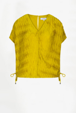 Dante 6 Vikli Pleated V-Neck Top Solar Lime