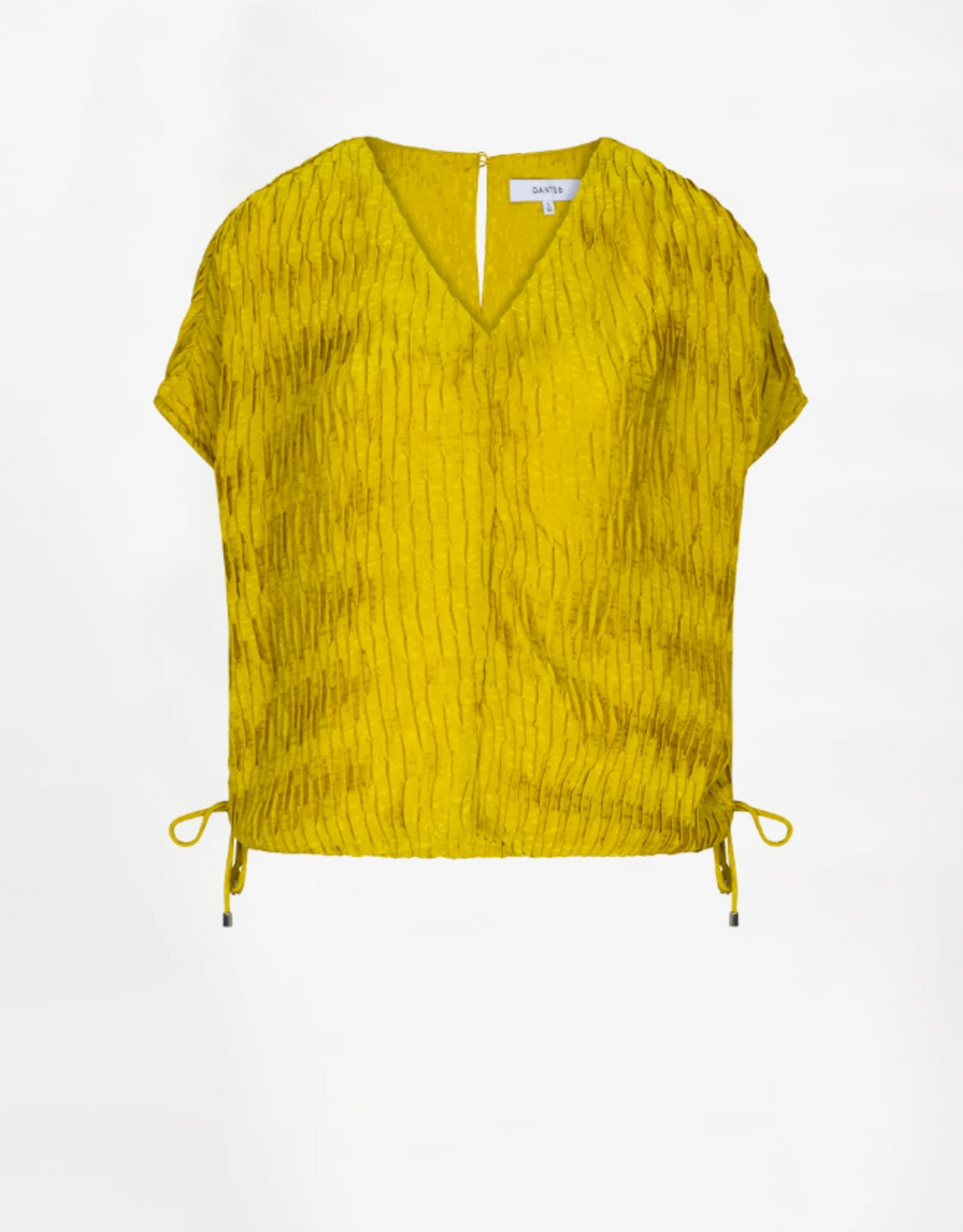 Dante 6 Vikli Pleated V-Neck Top Solar Lime