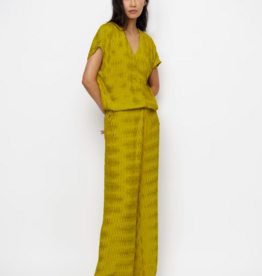 Dante 6 Maren Pleated Wide Leg Pants Solar Lime