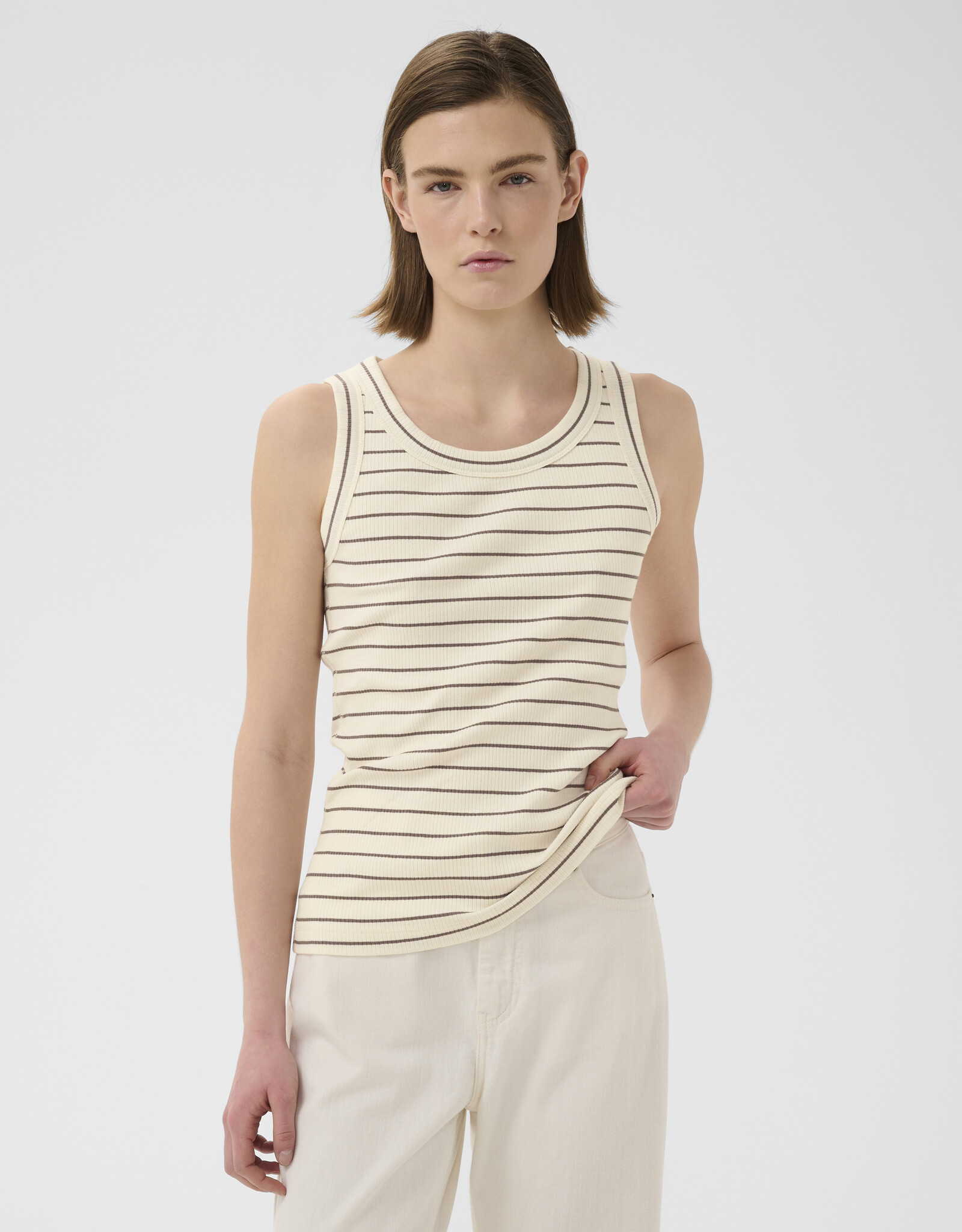 InWear Dagna Striped Tank Vanilla / Coffee Quartz