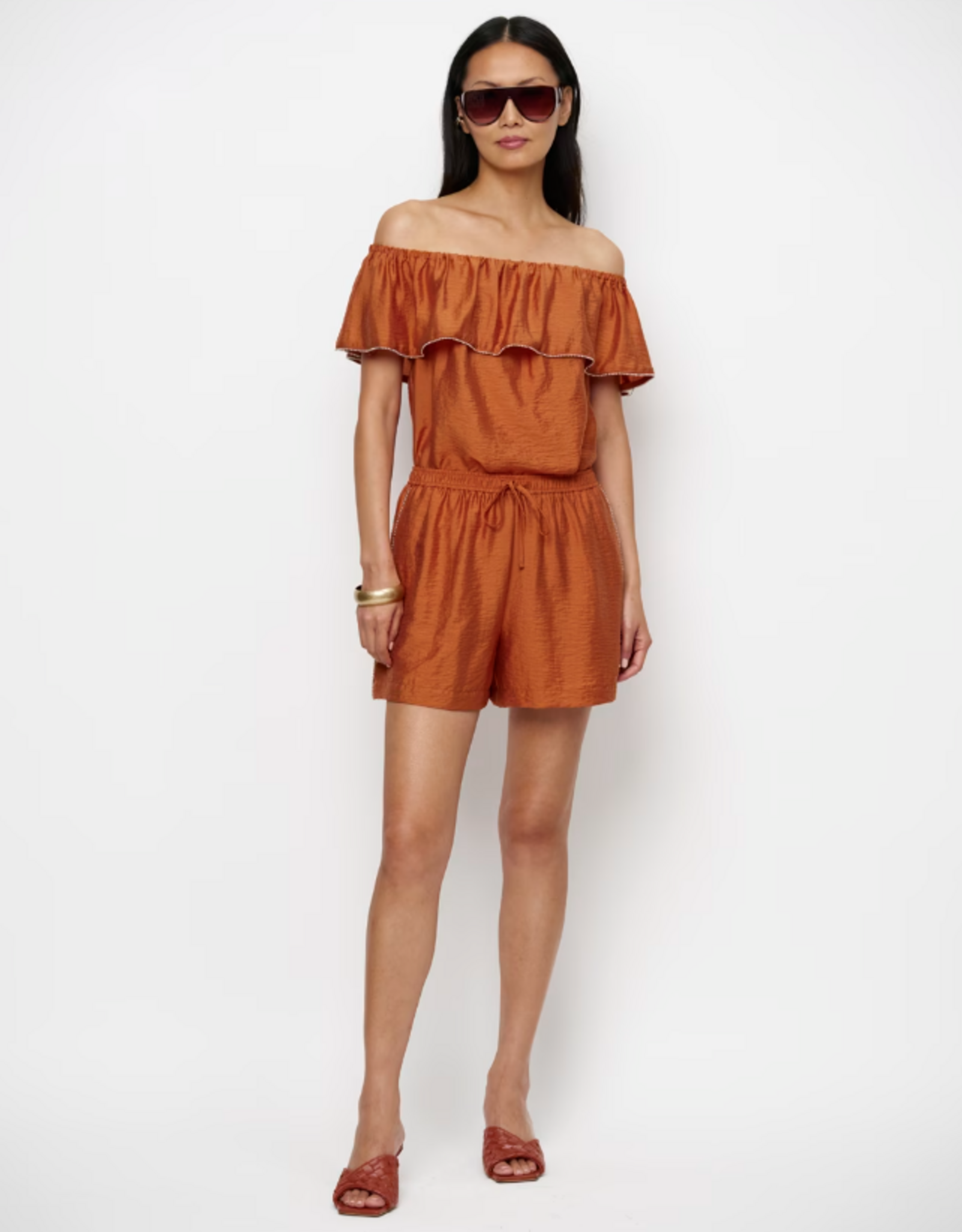 Dante 6 Marais Embellished Top Sunset Orange