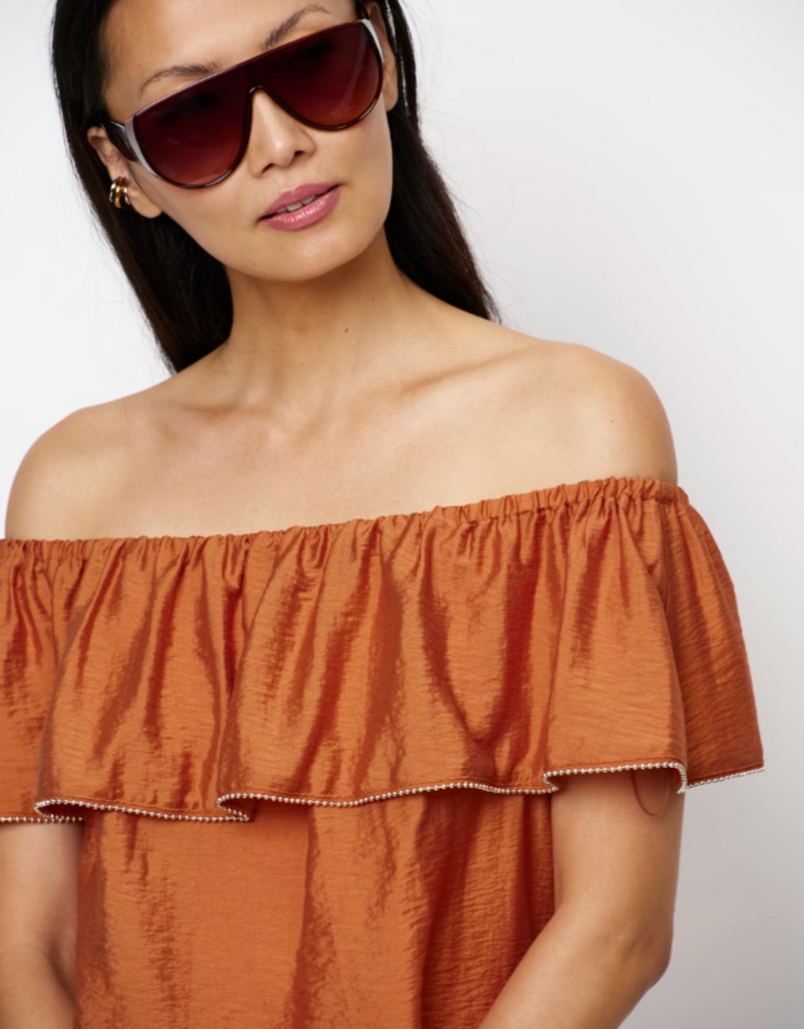 Dante 6 Marais Embellished Top Sunset Orange