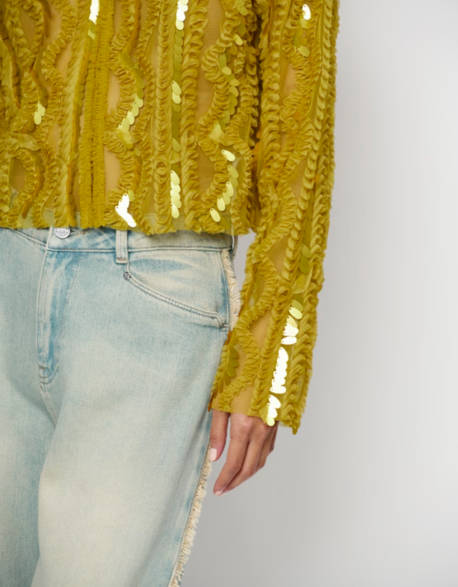 Dante 6 Marceline Sequins Jacket Solar Lime