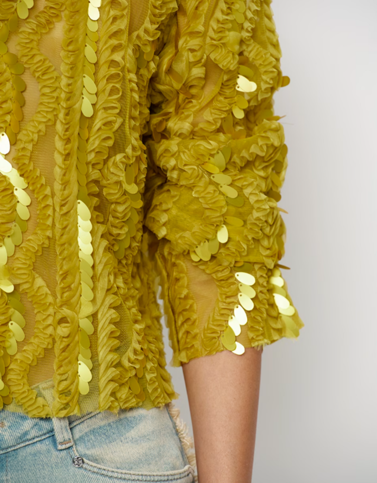 Dante 6 Marceline Sequins Jacket Solar Lime