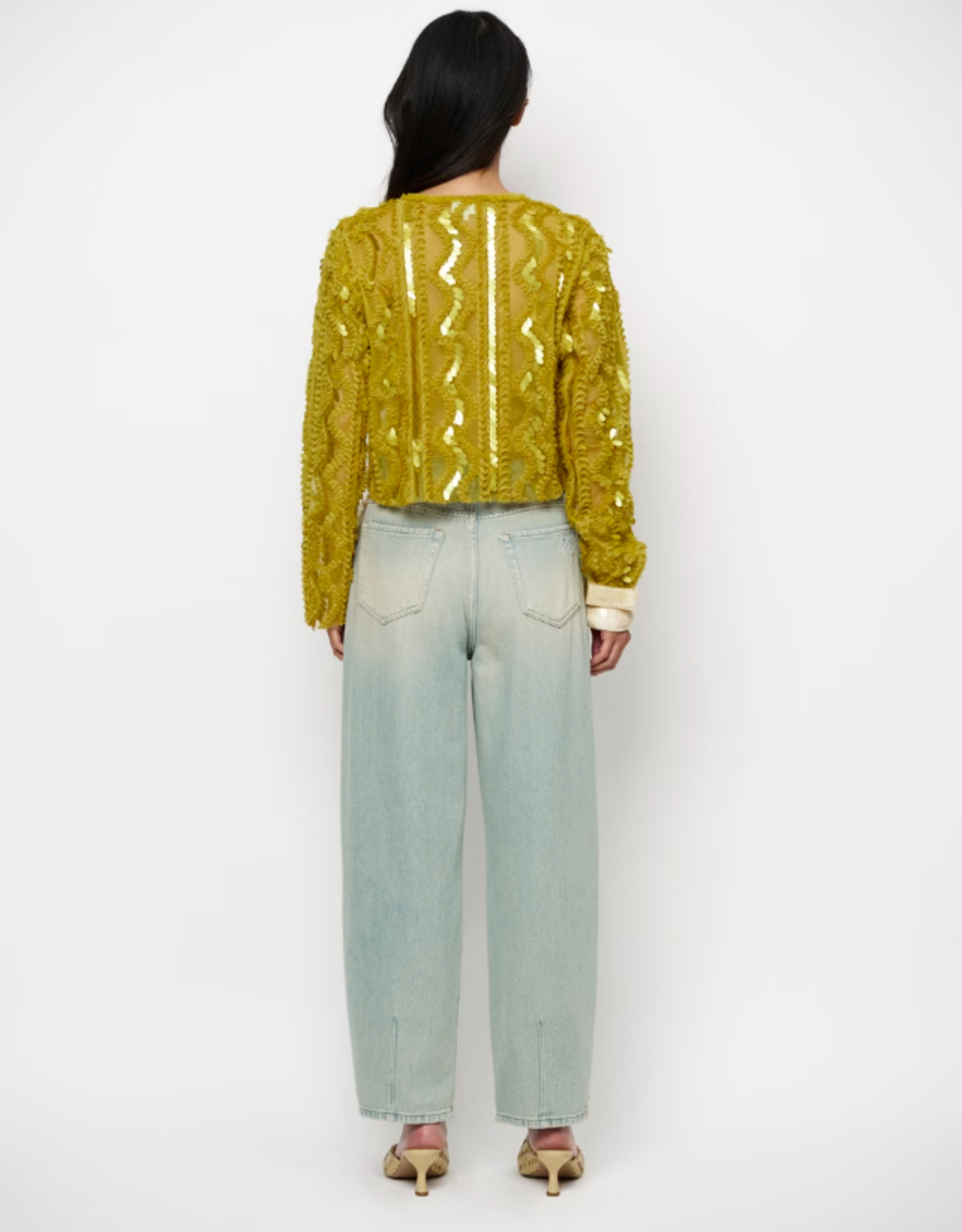 Dante 6 Marceline Sequins Jacket Solar Lime
