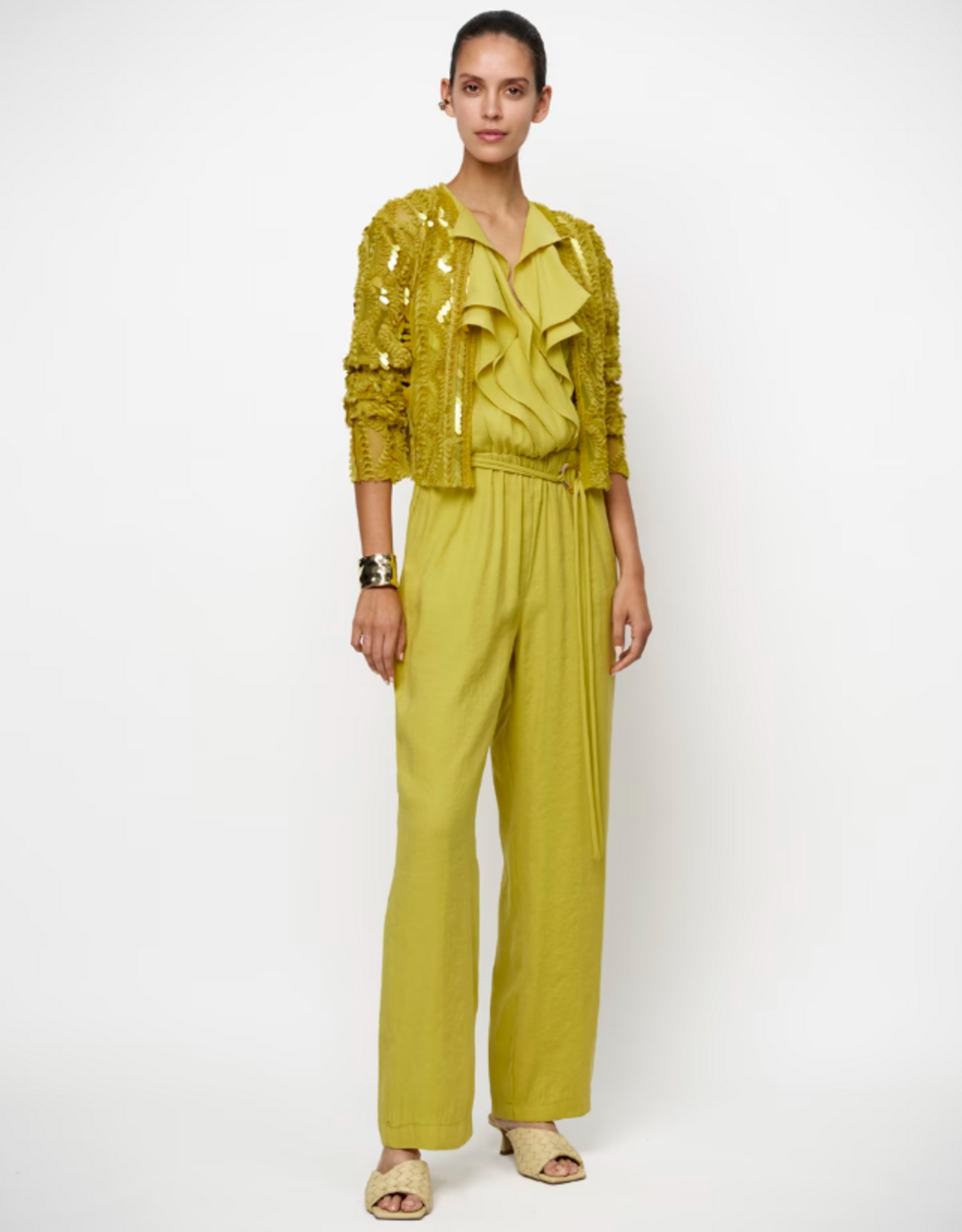 Dante 6 Marceline Sequins Jacket Solar Lime