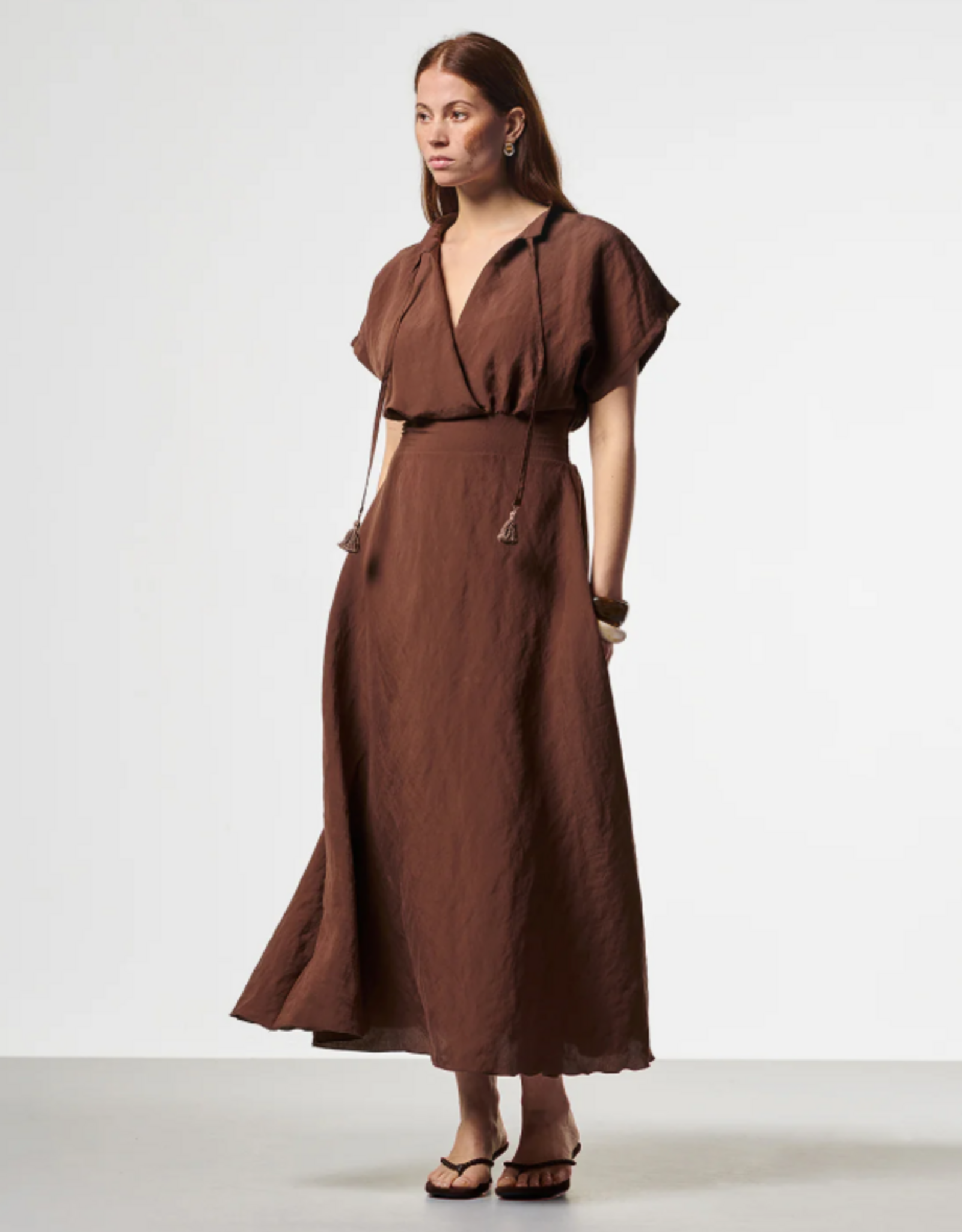 Aaiko Serra Mod Dress Bitter Chocolate