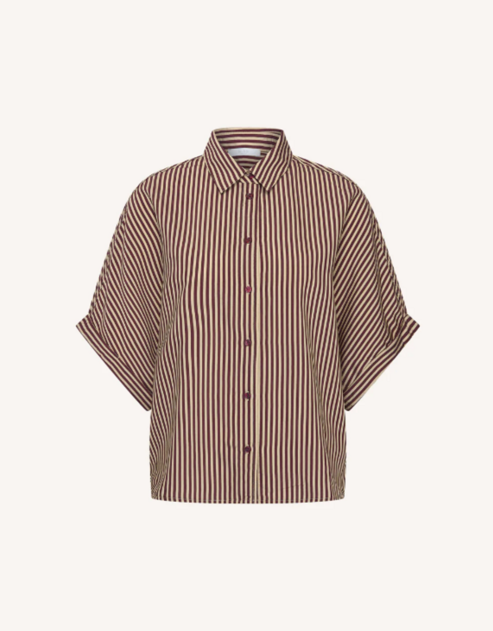 By Bar Sunny Stripe Blouse Burgundy