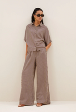 By Bar Sunny Stripe Blouse Burgundy