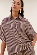 By Bar Sunny Stripe Blouse Burgundy
