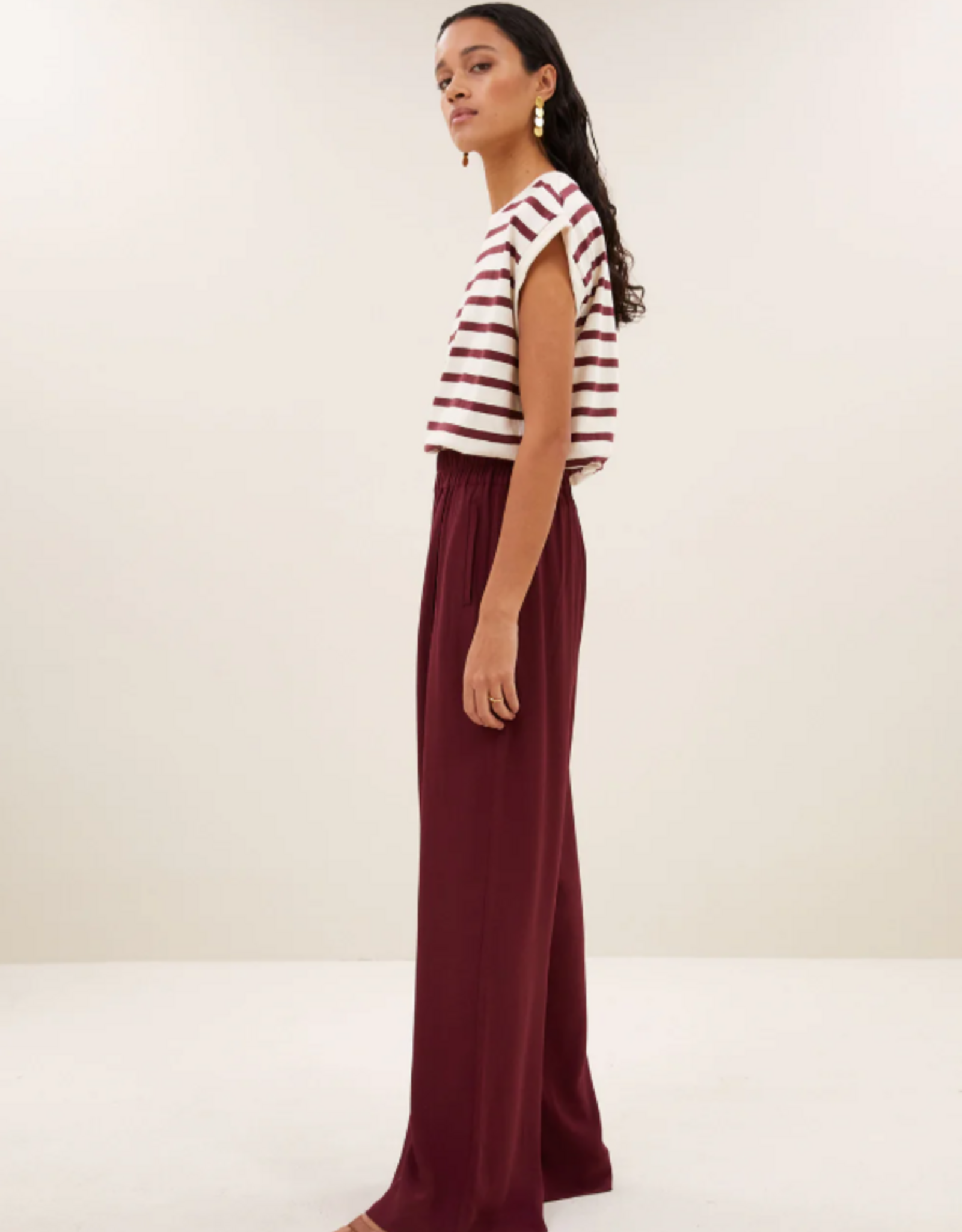 By Bar Benji Viscose Pants Wine