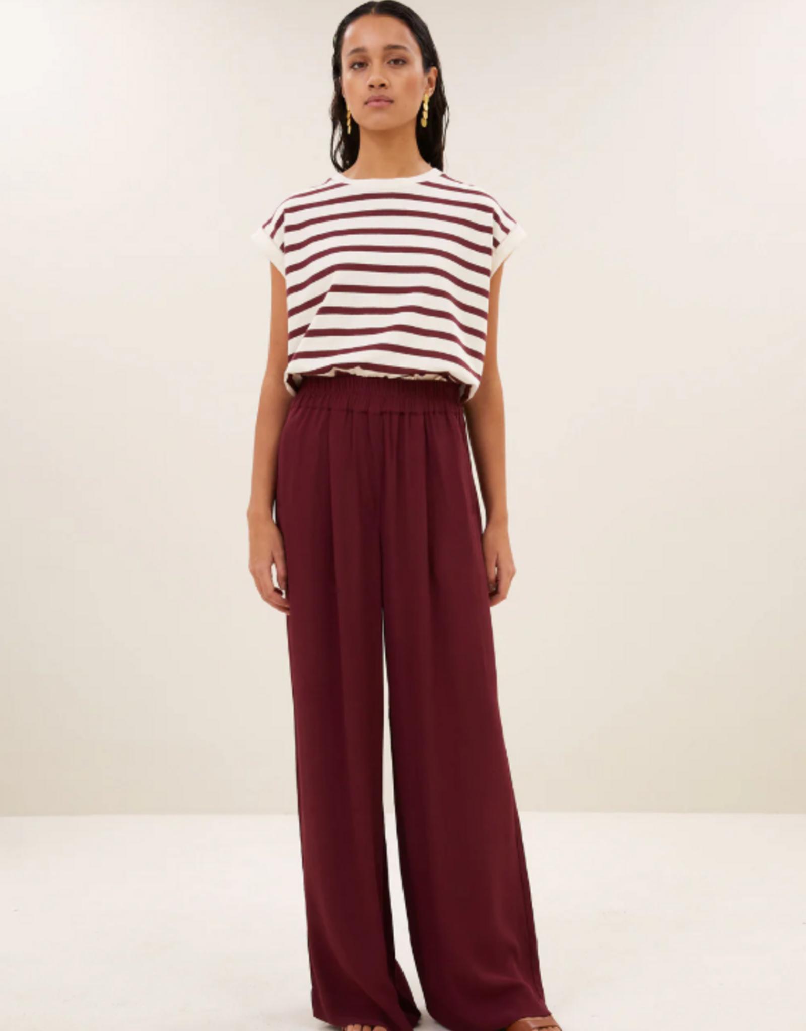 By Bar Benji Viscose Pants Wine