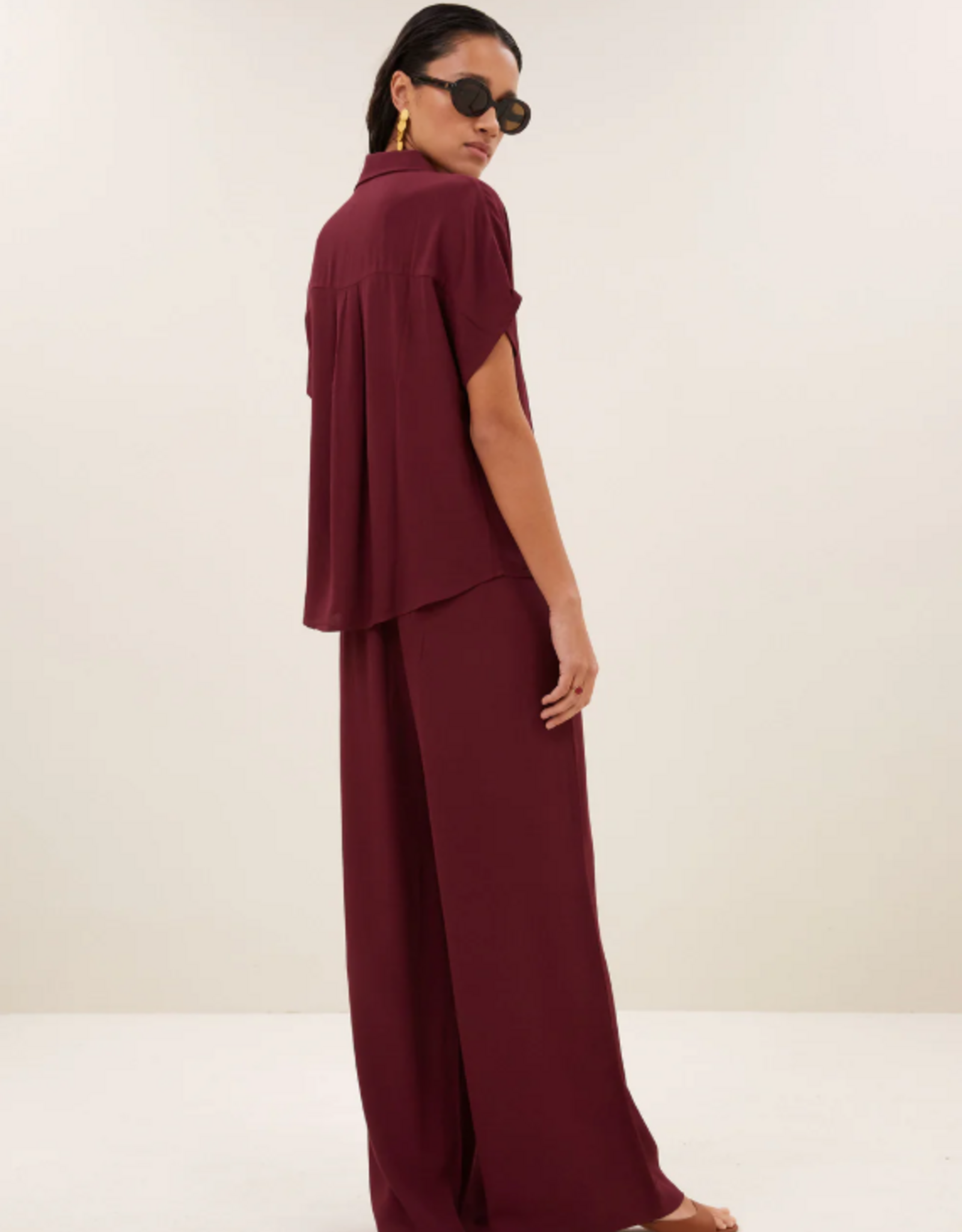 By Bar Barley Viscose Blouse Wine