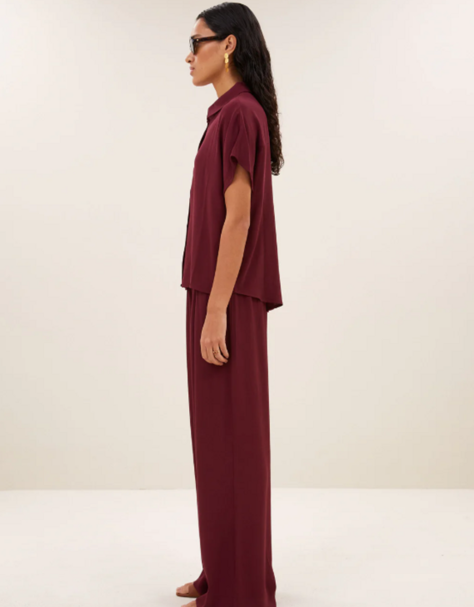 By Bar Barley Viscose Blouse Wine