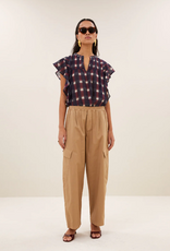 By Bar Danee Ikat Blouse Wine Print