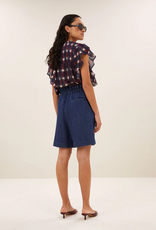 By Bar Danee Ikat Blouse Wine Print