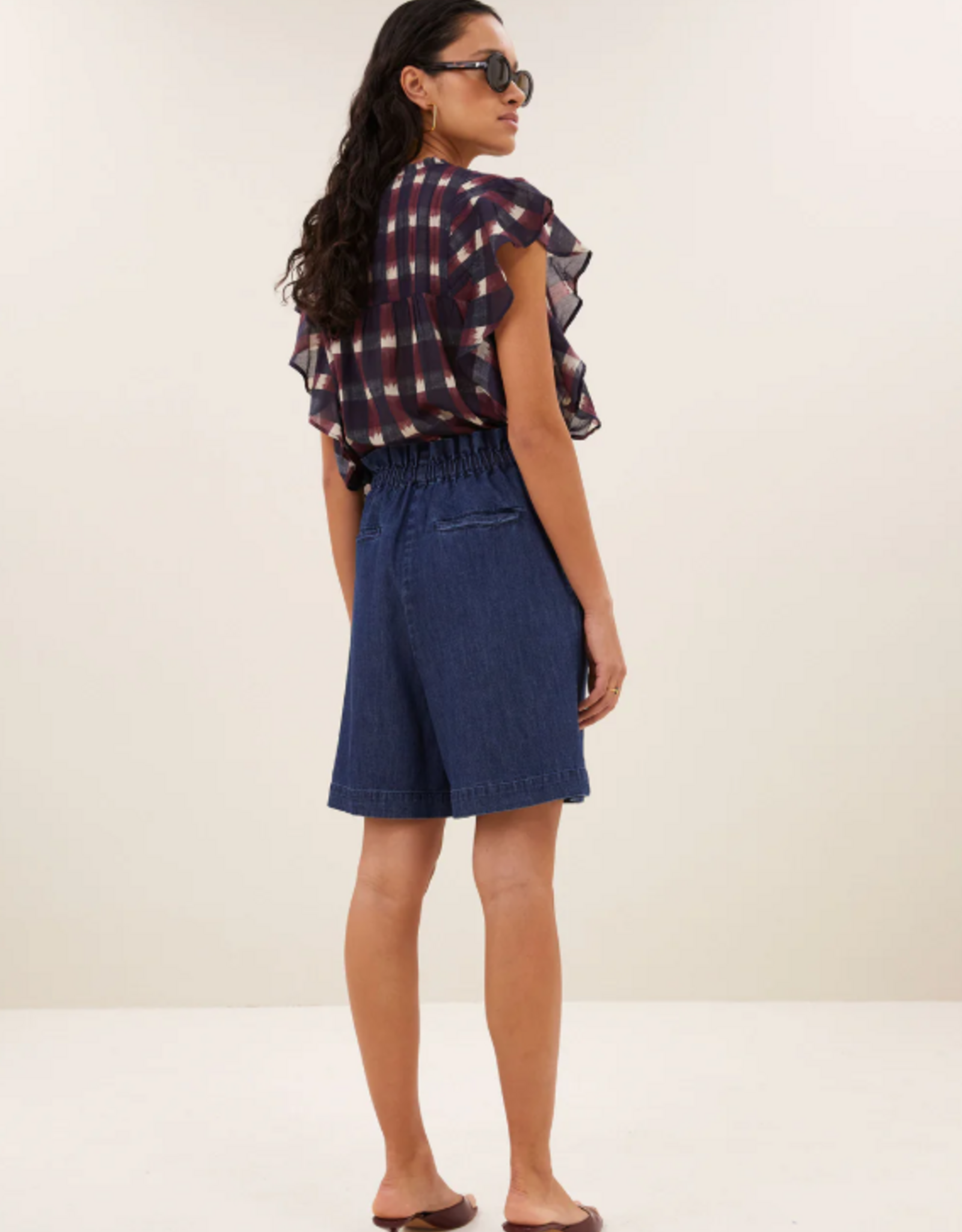 By Bar Danee Ikat Blouse Wine Print
