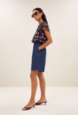 By Bar Danee Ikat Blouse Wine Print