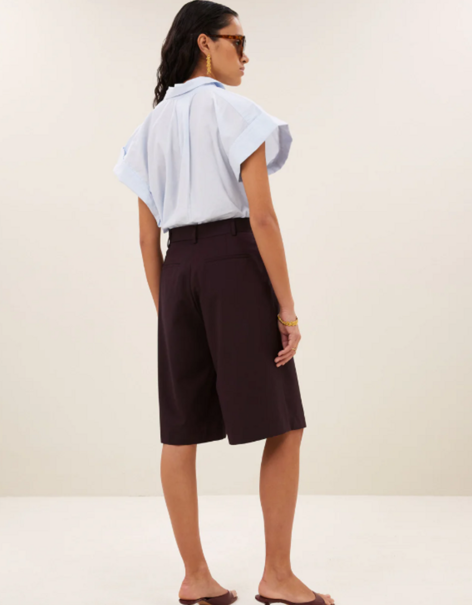By Bar Finn Bermuda Shorts Dark Wine