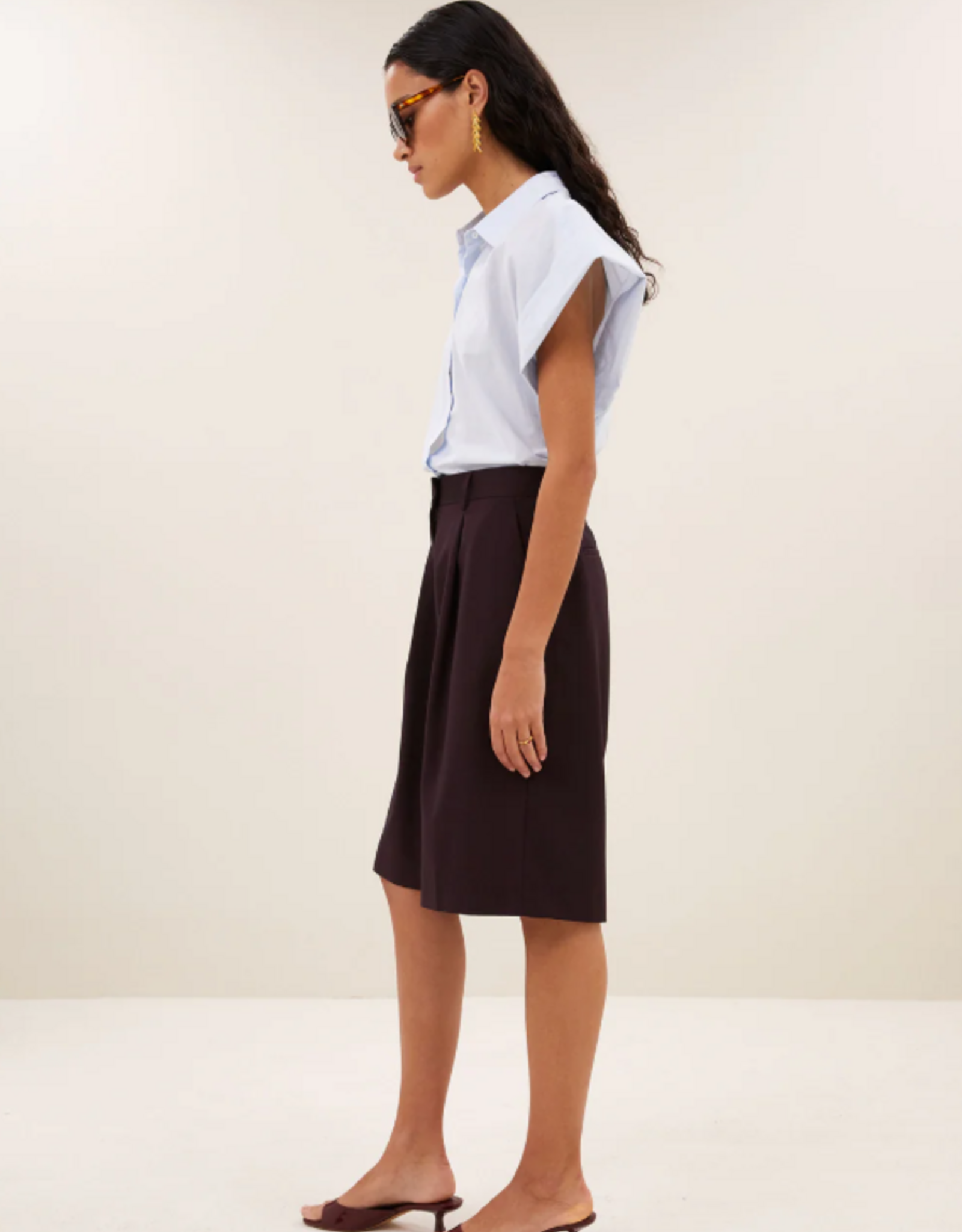 By Bar Finn Bermuda Shorts Dark Wine