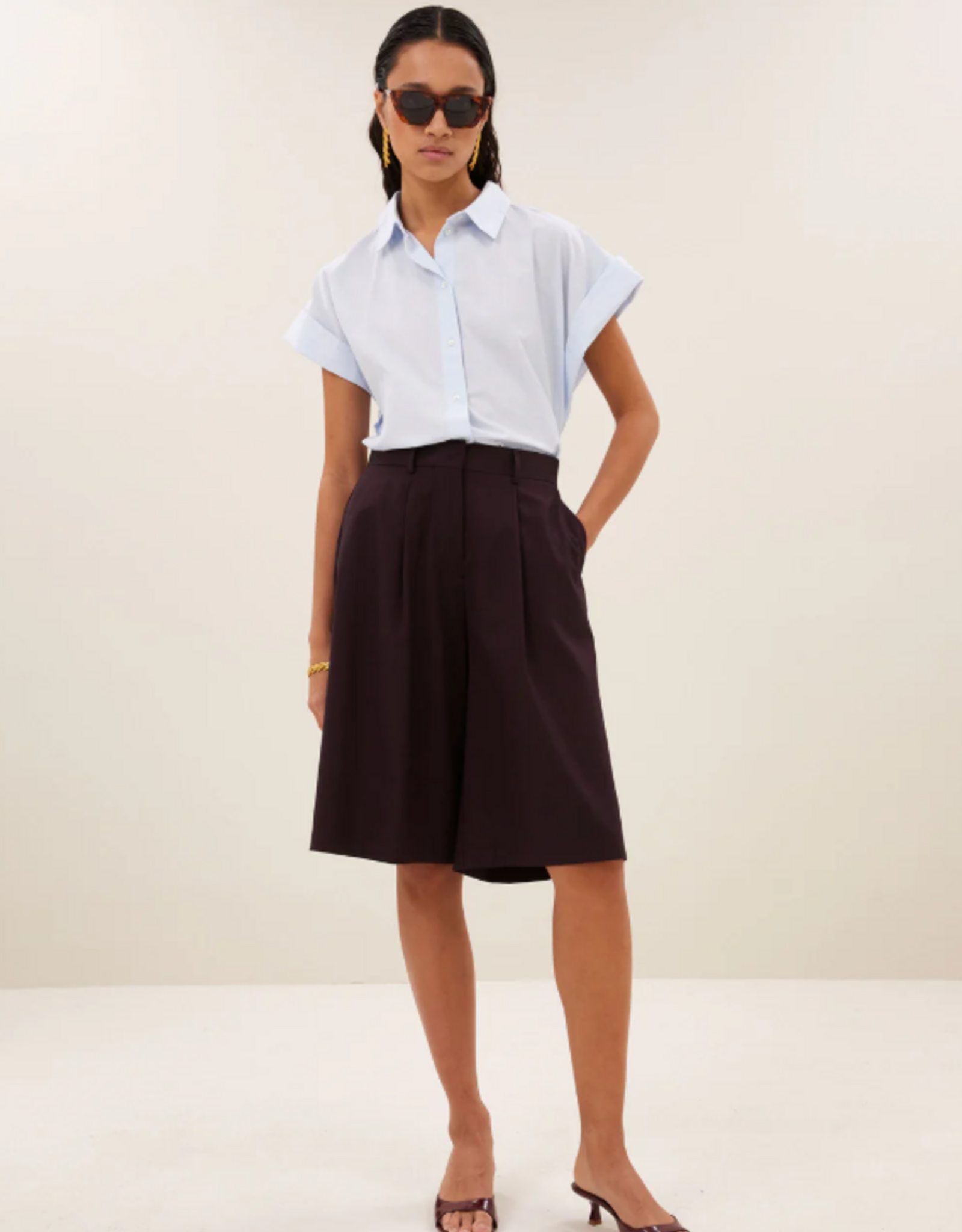 By Bar Finn Bermuda Shorts Dark Wine