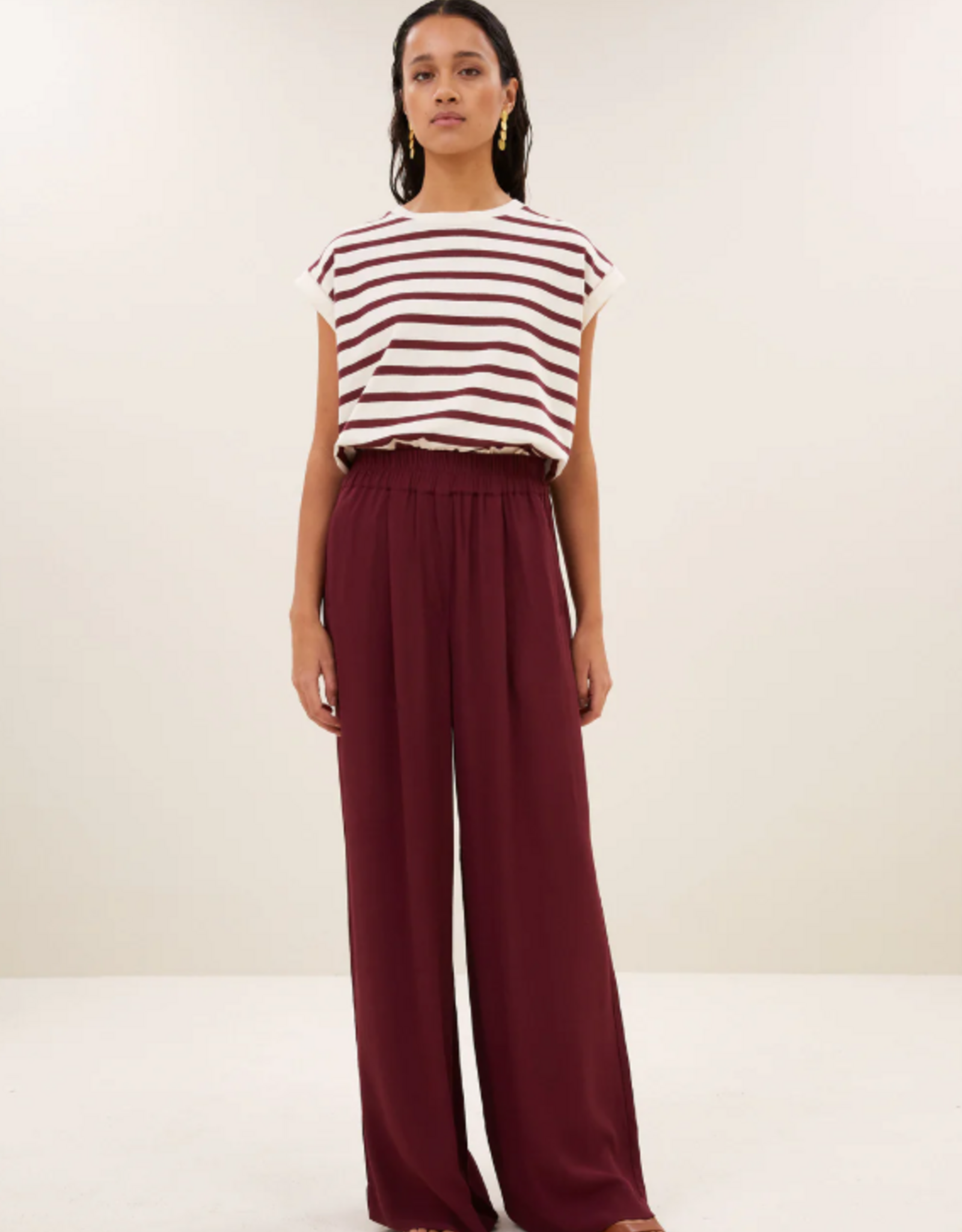 By Bar Tobi Stripe Top Grain Wine Stripe