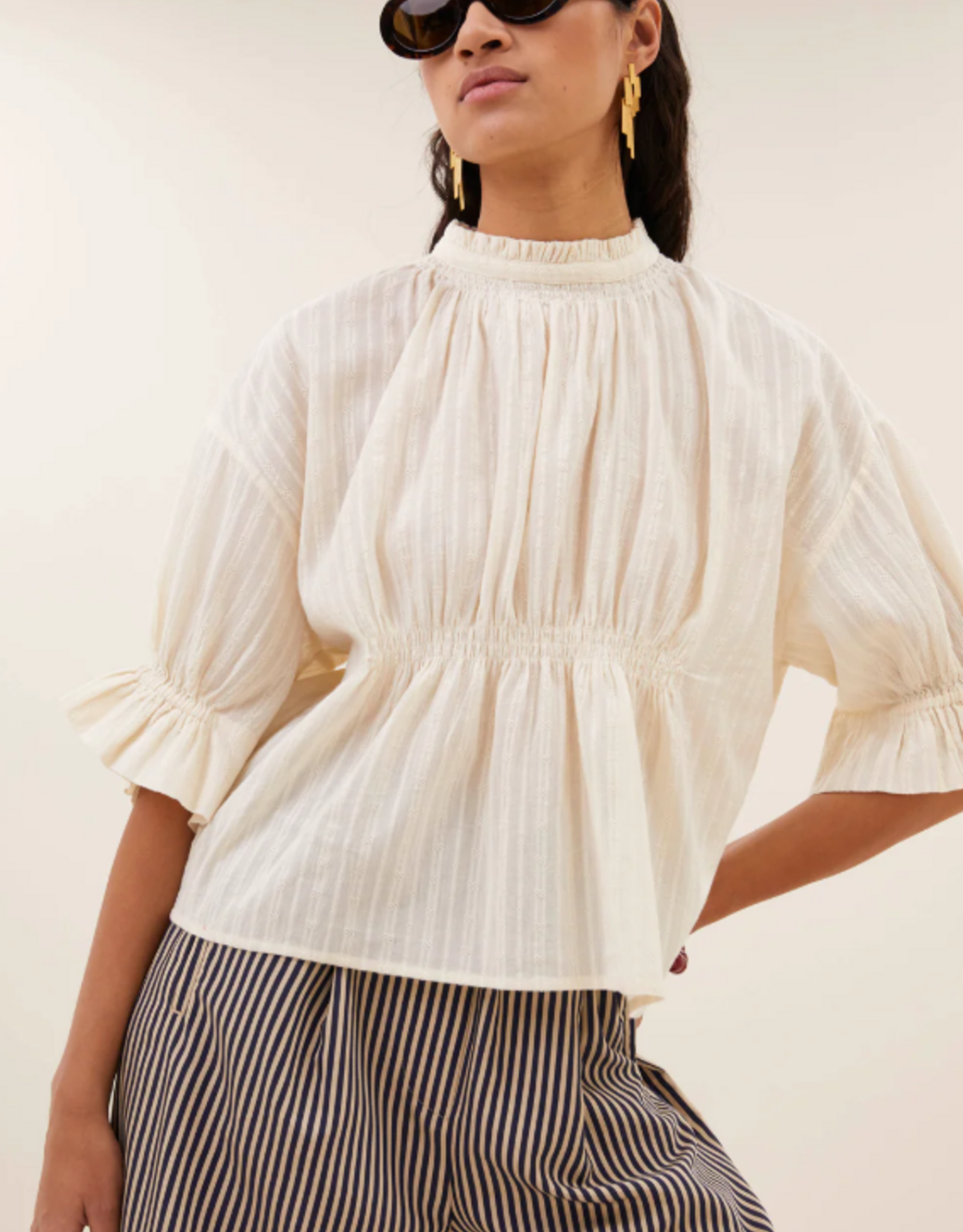 By Bar Isabel Dobby Blouse Sand
