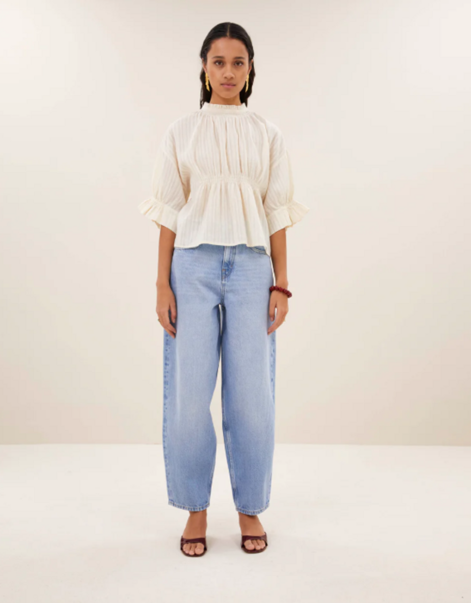 By Bar Isabel Dobby Blouse Sand