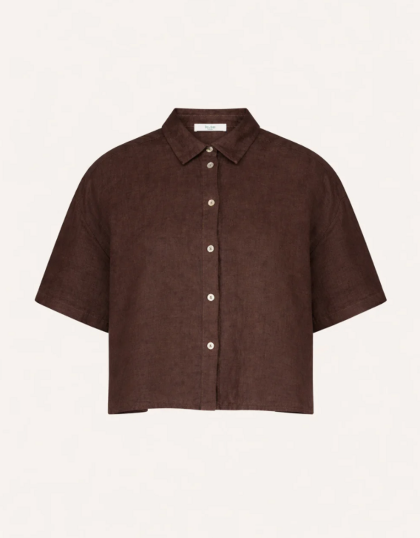 By Bar Mara Linen Blouse Espresso