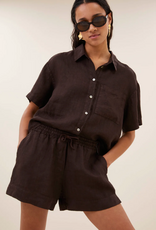By Bar Lio Linen Shorts Espresso