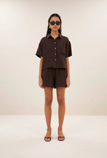 By Bar Lio Linen Shorts Espresso