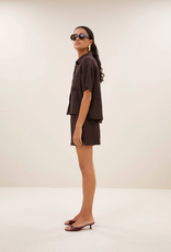 By Bar Lio Linen Shorts Espresso