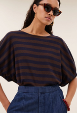 By Bar Merle Big Stripe Top Coffee Bean