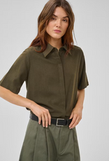 My Essential Wardrobe Dias SS Boxy Shirt Forest Night