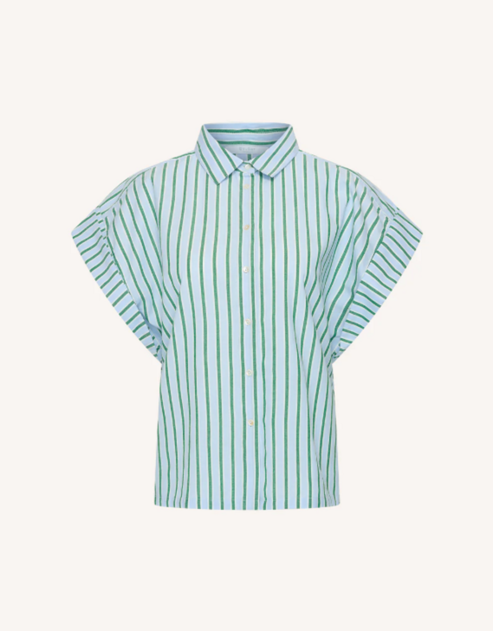 By Bar Pixie Sea Blouse Green Stripe