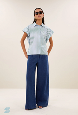 By Bar Pixie Sea Blouse Green Stripe