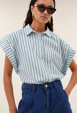 By Bar Pixie Sea Blouse Green Stripe