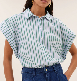 By Bar Pixie Sea Blouse Green Stripe