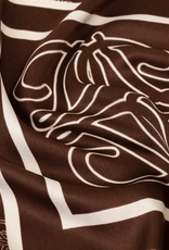 Dante 6 Monogram Chain Scarf Chocolate Brown