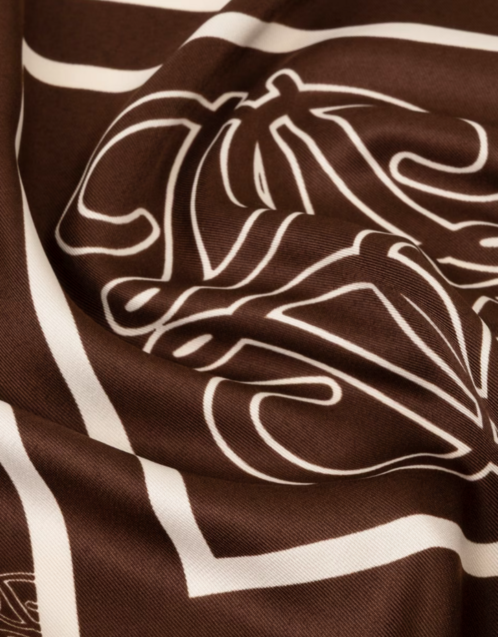 Dante 6 Monogram Chain Scarf Chocolate Brown