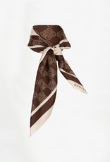 Dante 6 Monogram Chain Scarf Chocolate Brown
