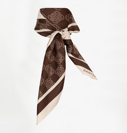 Dante 6 Monogram Chain Scarf Chocolate Brown