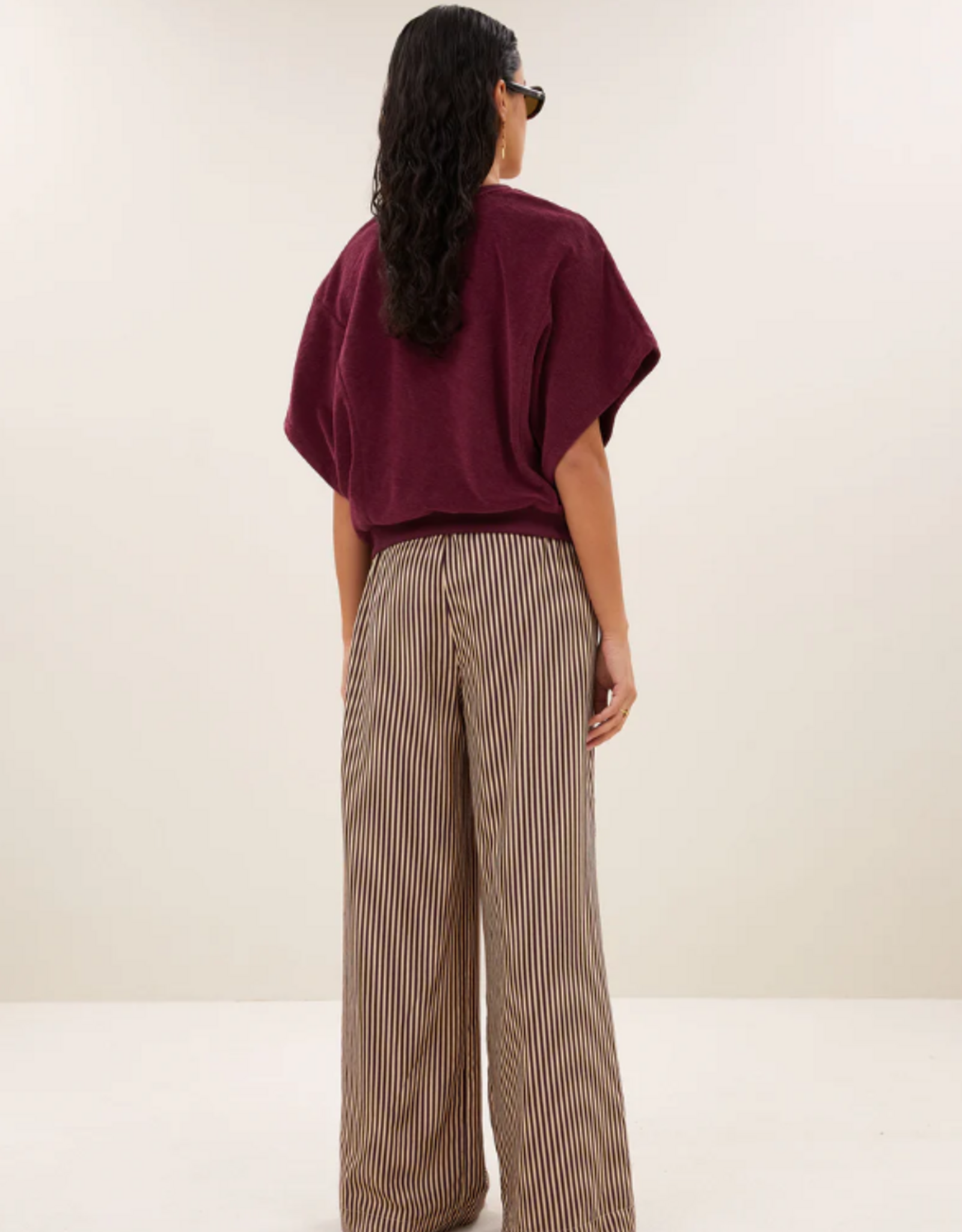 By Bar Nuki Slub Top Burgundy Crush