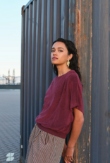 By Bar Nuki Slub Top Burgundy Crush