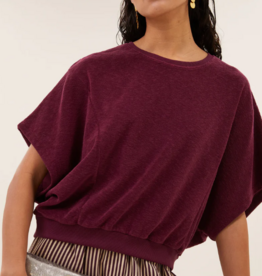By Bar Nuki Slub Top Burgundy Crush