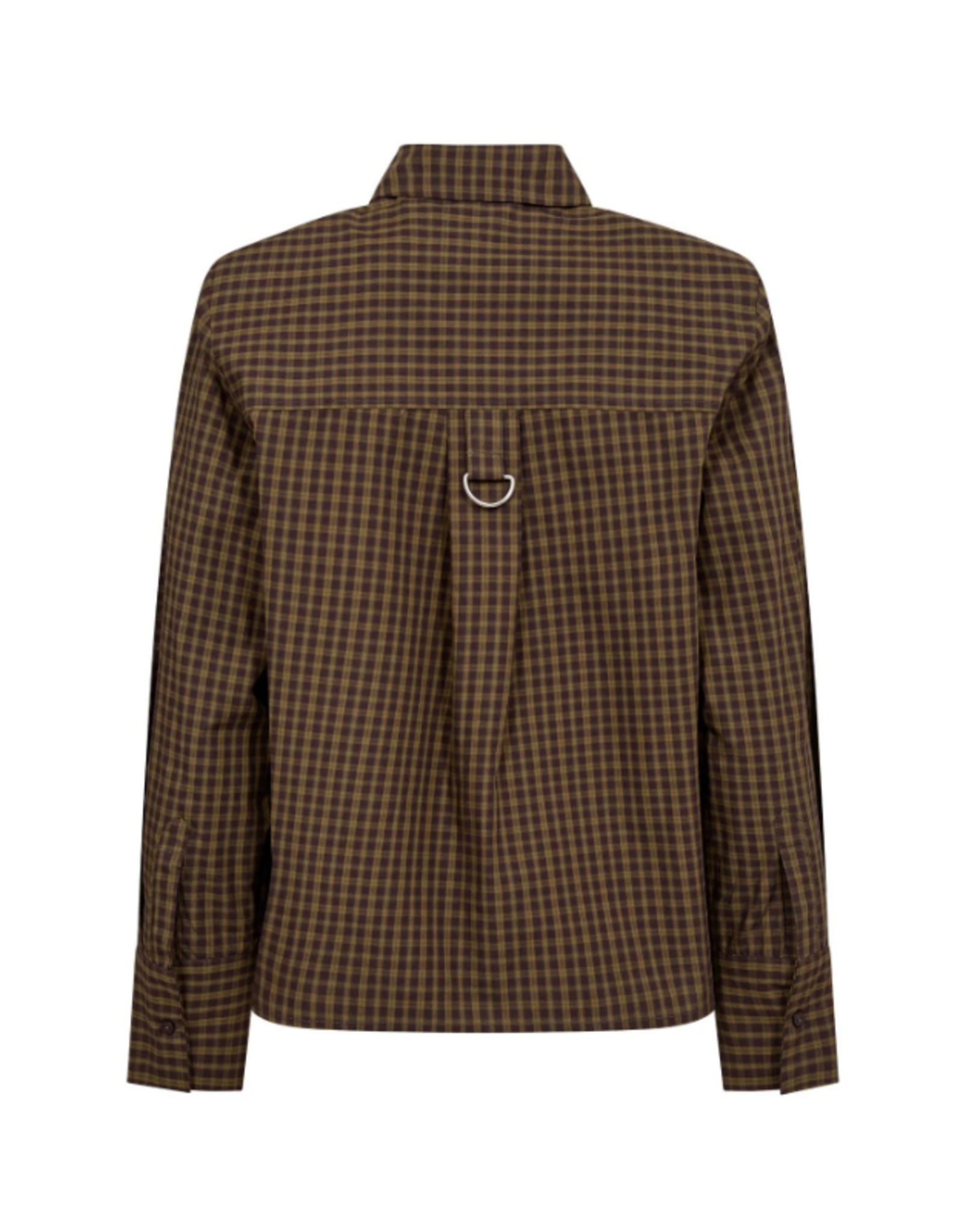 Co'Couture Teffa Padded Check Shirt Olive
