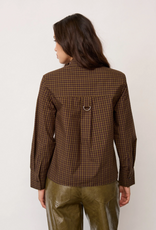 Co'Couture Teffa Padded Check Shirt Olive